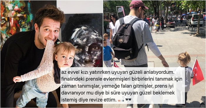 Sen Mükemmel Bir Babasın! Kızına Uyuyan Güzel Masalını Değiştirerek Anlatan Uraz Kaygılaroğlu, Yine Gönülleri Fethetti