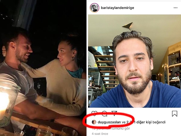 5. Ünlü YouTuber Duygu Özaslan, eski sevgilisi Taylan Demirige'nin Instagram paylaşımını beğendi!