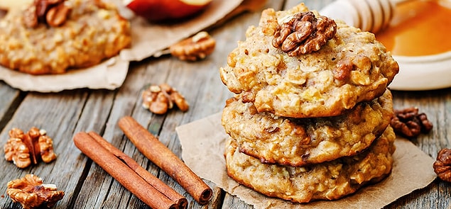 11. Fit kalalım! Yulaflı elmalı kurabiye
