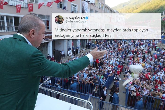 Erdoğan 'Tedbirlere Uyulmuyor' Dedi, Sosyal Medya Giresun'daki Mitingi Hatırlattı