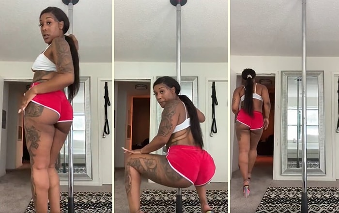 Mahalle Yanarken Saçını Taramak Out: Ev Yanarken Direk Dansı Yapan Kadın