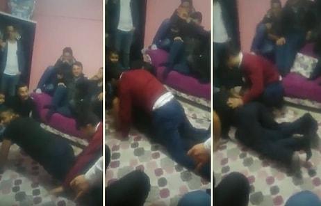 Erzurum'un Yöresel Oyunu Olduğu İddia Edilen, Erkeklerin Üst Üste Bindiği ve Göt Kırbaçlamalı İlginç Oyun