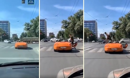 Бесценная реакция пешехода на водителя, который перегородил пешеходный переход