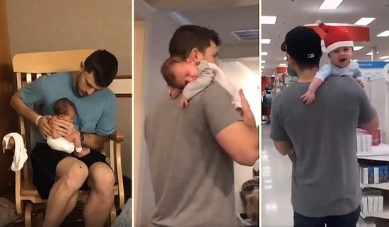 Çocuğuyla İlgilenen Babanın 'Allah'ım Nasip Et' Dedirten Görüntüleri