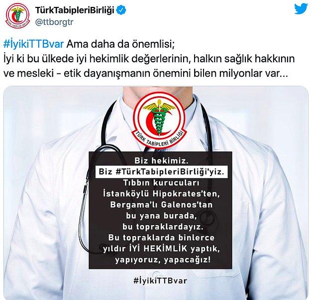 Türk Tabipleri Birliği "Bu topraklarda binlerce yıldır iyi hekimlik yaptık, yapıyoruz, yapacağız!” ifadeleriyle Bahçeli'ye yanıt verdi 👇
