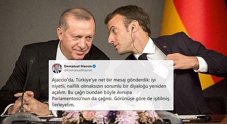 Macron'dan Türkçe Tweet: 'Türkiye'ye Net Çağrıda Bulunduk, Görünüşe Göre İşitilmiş'