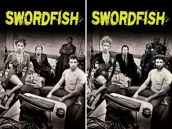 11. Шторм, Винсент Вег, Железный Патриот и Росомаха в фильме "Пароль «Рыба-меч»"