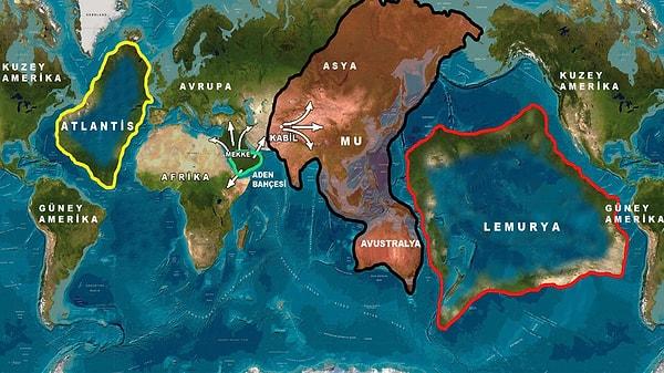 Atlantis ve Mu efsaneleri aynı: İkisi de denizin dibine çökmüş. Nerede olduklarına dair rivayetler farklı.