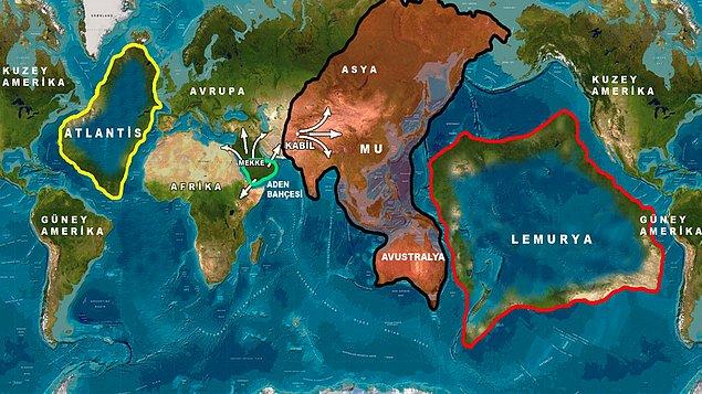 Atlantis ve Mu efsaneleri aynı: İkisi de denizin dibine çökmüş. Nerede olduklarına dair rivayetler farklı.