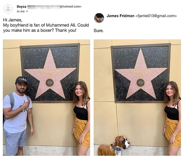 7. «Мой парень — фанат Мухаммеда Али. Можешь превратить его в боксёра?»