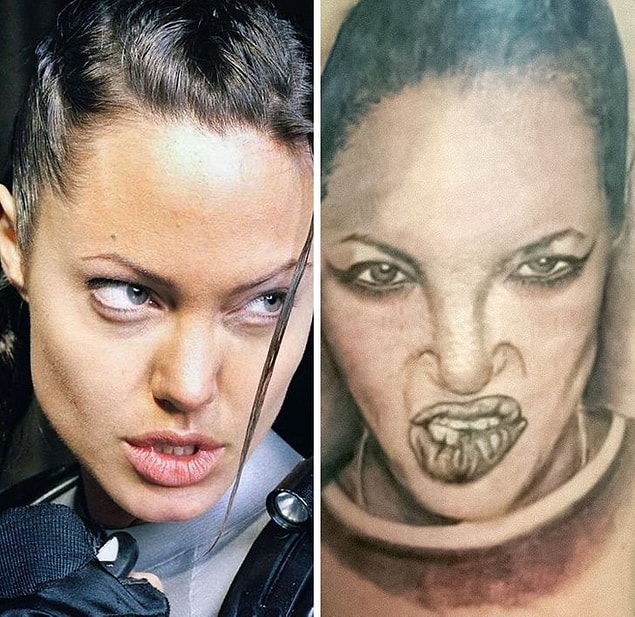 7. "Muhteşem Angelina Jolie portresi (!)"