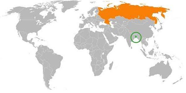7. "Bangladeş'te Rusya'dan daha fazla insan yaşar. Bangladeş'te 155 milyon, Rusya'da ise 143.5 milyon insan vardır."