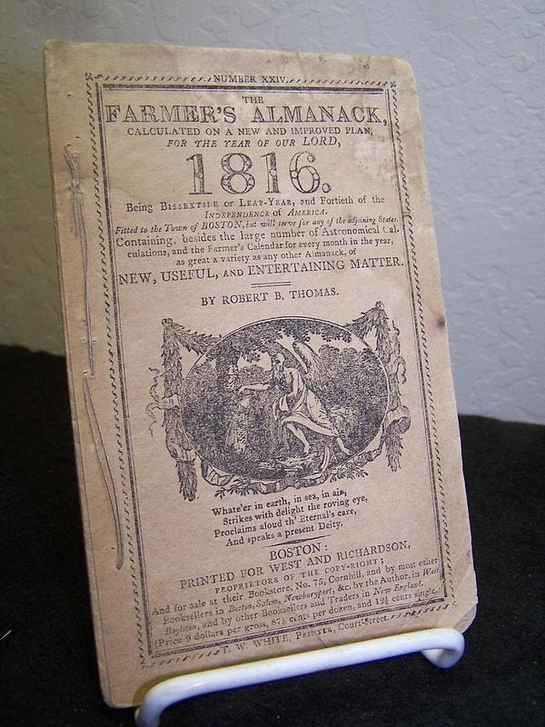1792 yılından beri her yıl düzenli olarak çiftçiler için yararlı olacak "Old Farmer's Almanac" isimli bir takvim yayınlayan Robert B. Thomas, bu işin önde gelenleri arasındaydı.