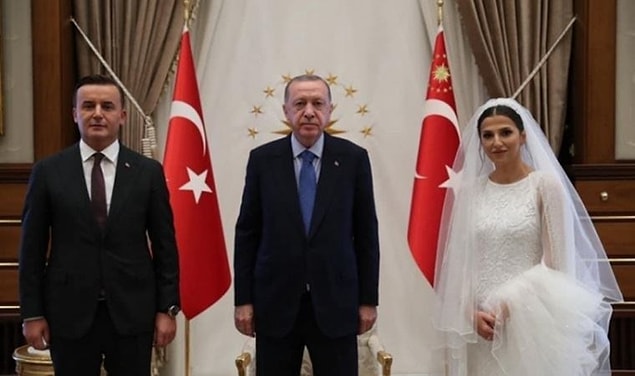 Nikahtan çıkıp Erdoğan'ı ziyaret etmişti
