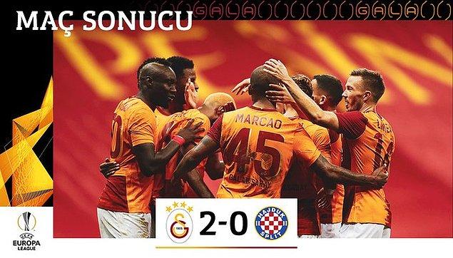 Galatasaray, UEFA Avrupa Ligi 3. eleme turunda konuk ettiği Hırvatistan takımı Hajduk Split'i 2-0 yenerek play-off turuna yükseldi.