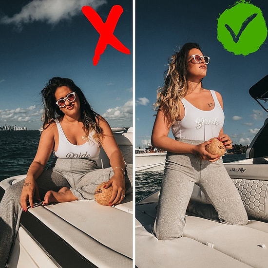 Блогер показывает в своем Инстаграме секреты удачных поз для фотографий. Оказывается, все проще некуда