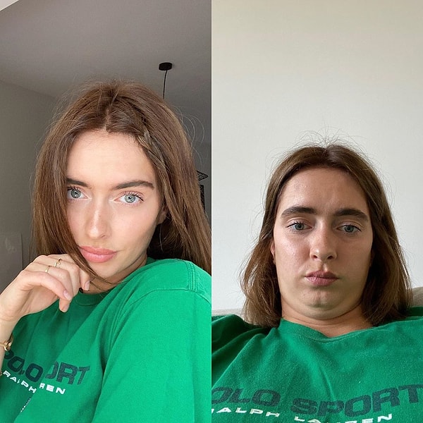 1. Сложно поверить, что это одна и та же девушка, не так ли?