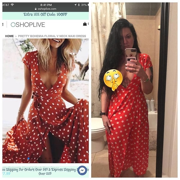 14. "То, что я заказала через интернет, и то, что пришло вместо этого"