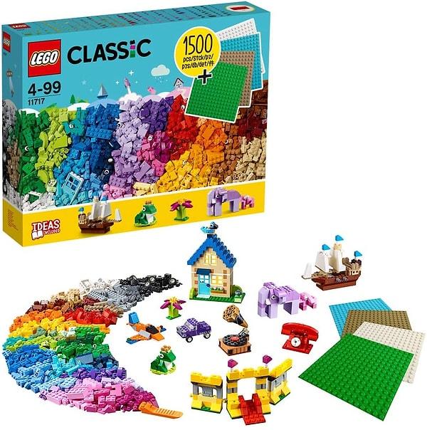 1. 4 yaştan 99 yaşa kadar tüm çocuklar ve çocuk kalanlar için kocaman bir lego seti. İçinden 4 tane taban plakası çıkan setin tam olarak 1500 parçası var. Kısacası hayalinizdeki her şeyi bu lego seti ile yapabilirsiniz.