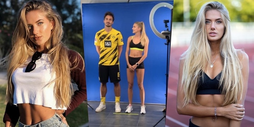 Dünyanın En Seksi Atleti Olarak Tanınan Alica Schmidt'in Bir Günlüğüne Borussia Dortmund Futbolcularını Çalıştırması Olay Oldu