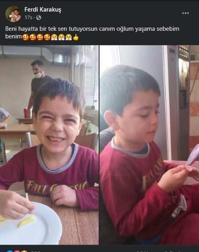Ferdi küçük çocuğunun babasının 'abi' dediği Cengiz'den olduğunu öğrenince programda yıkılmıştı. Ardından da oğlu ile bu paylaşımları yaptı.