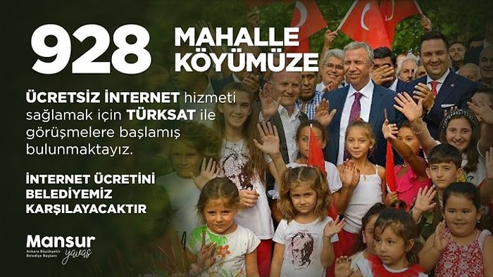 Mansur Yavaş 'Hiçbir Evladımız Mağdur Olmayacak' Dedi ve Ekledi, 'Ücretsiz İnternet İçin TÜRKSAT'la Görüşüyoruz'