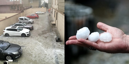 Araçlar Hasar Gördü! İstanbul Dolu ve Şiddetli Yağmura Teslim Oldu