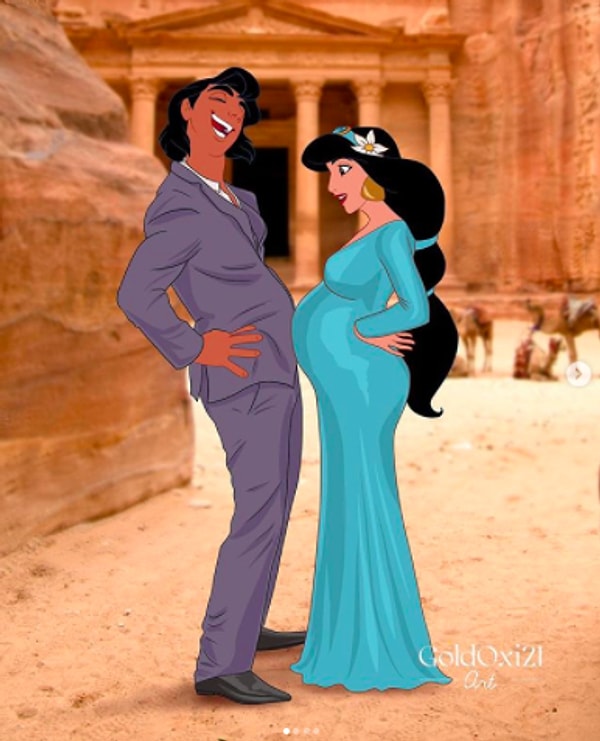 6. Вот, как бы выглядели Жасмин и Аладдин