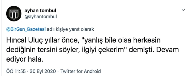Bu yazıdan sonra sosyal medyada Hıncal Uluç'un milli spor anlayışı ile ilgili tepkiler gecikmedi.