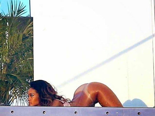 Fotoğraflarda bir diğer dikkat çeken detay ise Rihanna'nın nasıl bu kadar esnek olduğu oldu.