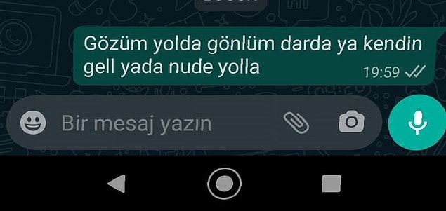 6. Adabı vardır nude istemenin.