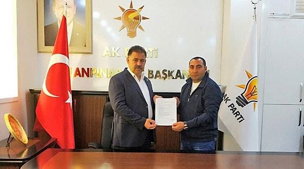 Hamit Aslanalp'in daha önce AKP'den Urfa Ceylanpınar belediye başkanlığı için aday adayı olduğu öğrenildi.