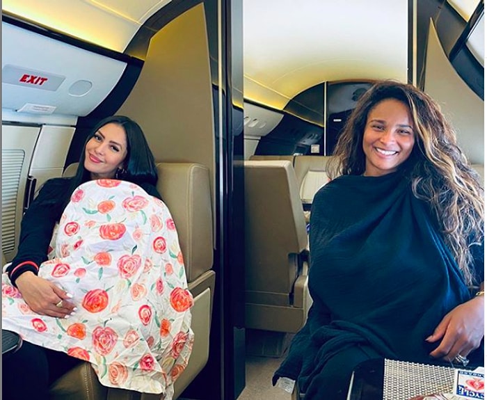 Ванесса Брайант и Сиара поделились милым фото, где они кормят грудью своих малышей