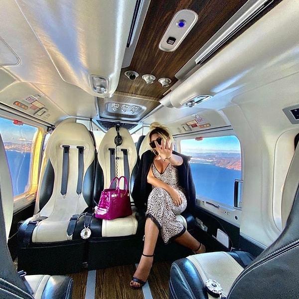 2. Ne hayatlar var... Ünlü sosyal medya fenomeni Selin Ciğerci, Marmaris'e gitmek için helikopter kiraladı!