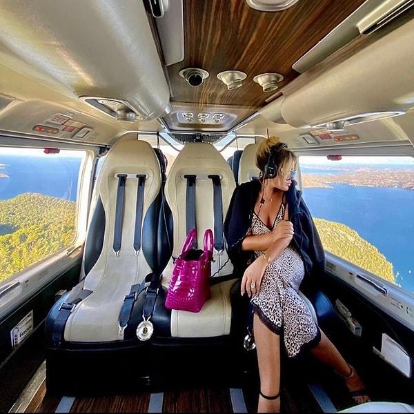 2. Ne hayatlar var... Ünlü sosyal medya fenomeni Selin Ciğerci, Marmaris'e gitmek için helikopter kiraladı!