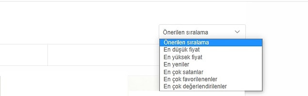 6. Online alışveriş yaparken ürün sıralamasını neye göre seçersin?