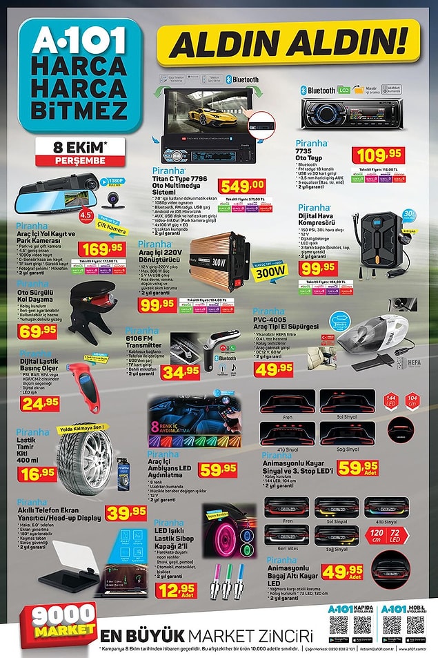 Piranha Lastik Tamir Kiti 16,95.