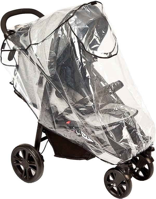17. Bebek arabası yağmurluğu da inanılmaz kullanışlı oluyor. Puset kullananlar bakmadan geçmesin.