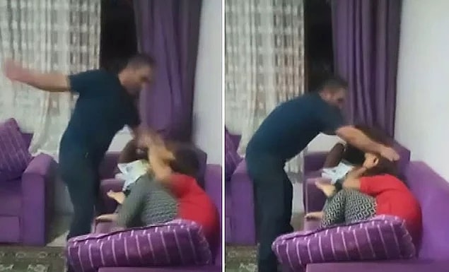 14. Bir babanın çocuklarına şiddet uygularken sosyal medyadan canlı yayın yapması...