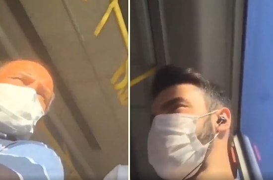 Toplu Taşımada Maskesini Düzgün Takmayan Dayıyı 'Ben Koronayım' Diyerek Uyaran Genç