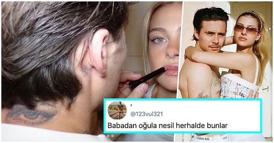 Brooklyn Beckham 'Hanımcılığı' Bir Seviye Daha Yükselterek Boynuna Nişanlısı Nicola Peltz'in Gözlerinin Dövmesini Yaptırdı!