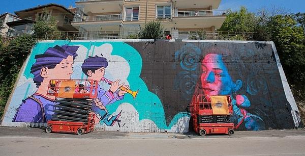 16. Yolunuz Sinop'a düşerse de festival kapsamında yapılan bu murale bakın!