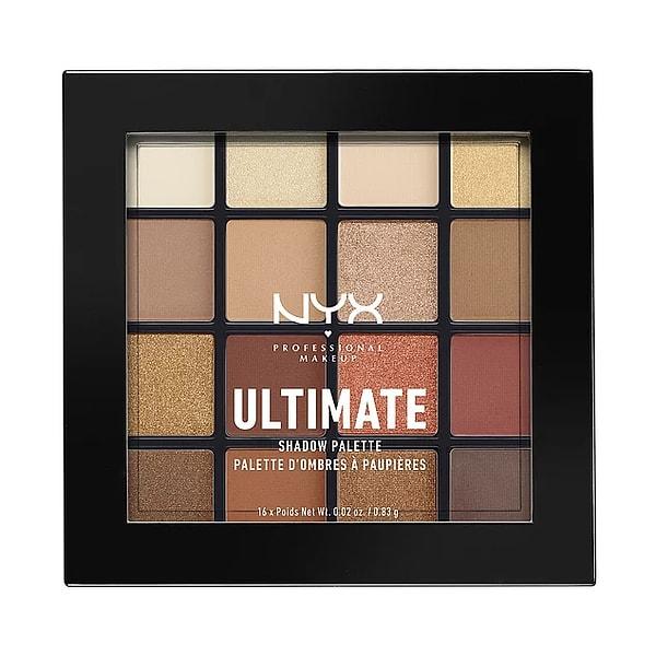 2. NYX Professional Makeup’ın çok sevilen ve çok satan far paleti Ultimate Shadow Palette, içerisindeki 16 büyüleyici renk tonu ile göz makyajında istediğin görünüme kavuşmanı sağlayacak!