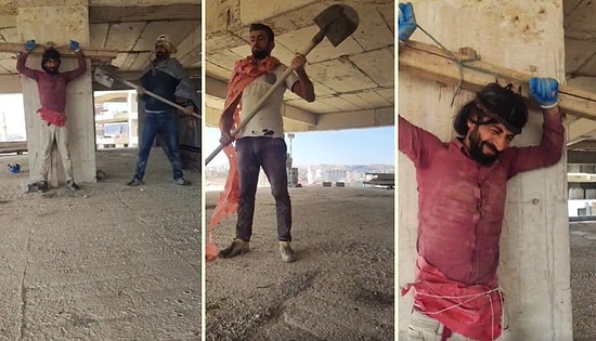 Battal Gazi Filmindeki Kutsal Hac Öpme Sahnesini Canlandıran İnşaat İşçilerinden Harika TikTok Videosu