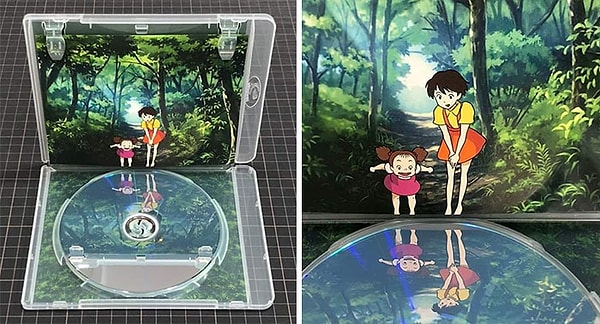 16. Студия Ghibli разработала чехол для DVD так, что похоже, что персонажи смотрят в свое отражение в воде