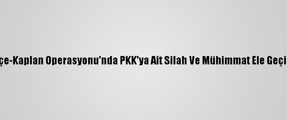 Pençe-Kaplan Operasyonu'nda PKK'ya Ait Silah Ve Mühimmat Ele Geçirildi