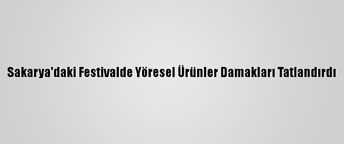 Sakarya'daki Festivalde Yöresel Ürünler Damakları Tatlandırdı