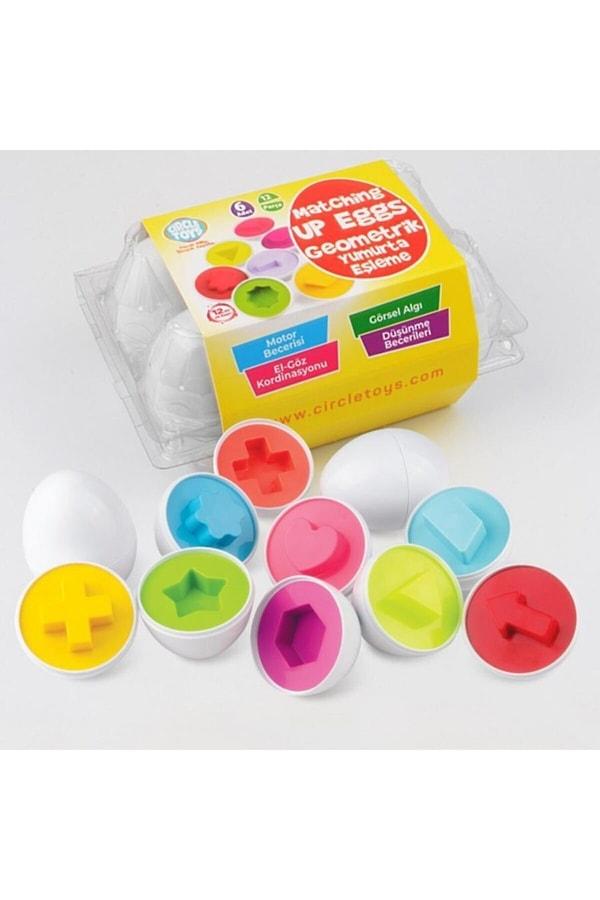 6. Eğer aradığınız  1-3 yaş arası için eğitici bir oyuncaksa bu yumurtalara bakmadan geçmeyin. Motor becerilerini, el-göz koordinasyonunu geliştirmek için son derece eğlenceli bir oyun.