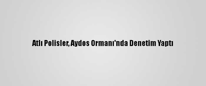 Atlı Polisler, Aydos Ormanı'nda Denetim Yaptı