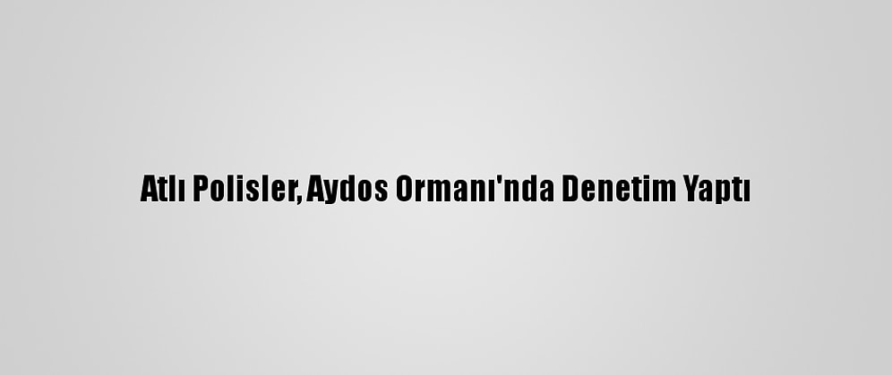 Atlı Polisler, Aydos Ormanı'nda Denetim Yaptı